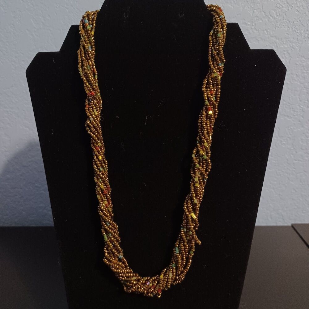 Vintage Twisted Multi-Stranded Multi-Colored Stat… - image 1